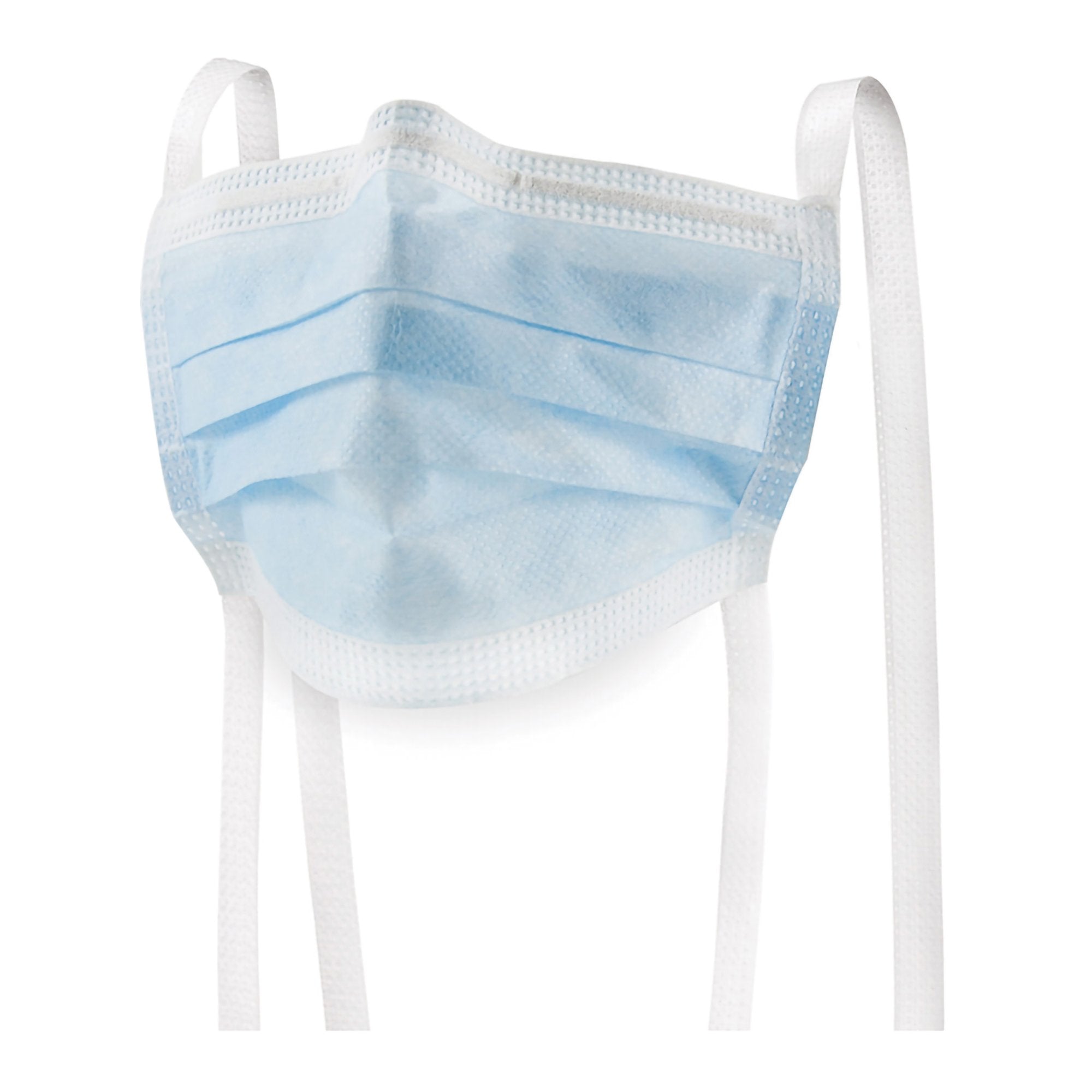 McKesson Classic Style Light & Cool Surgical Mask, Blue-Surgical Mask McKesson ASTM Level 1 Tie Closure One Size Fits Most