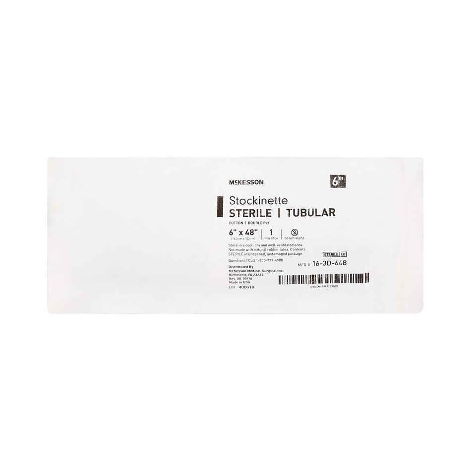 McKesson Beige Cotton Tubular Stockinette, 6 x 48 Inch-Surgical Stockinette Tubular McKesson 6 X 48 Inch Sterile