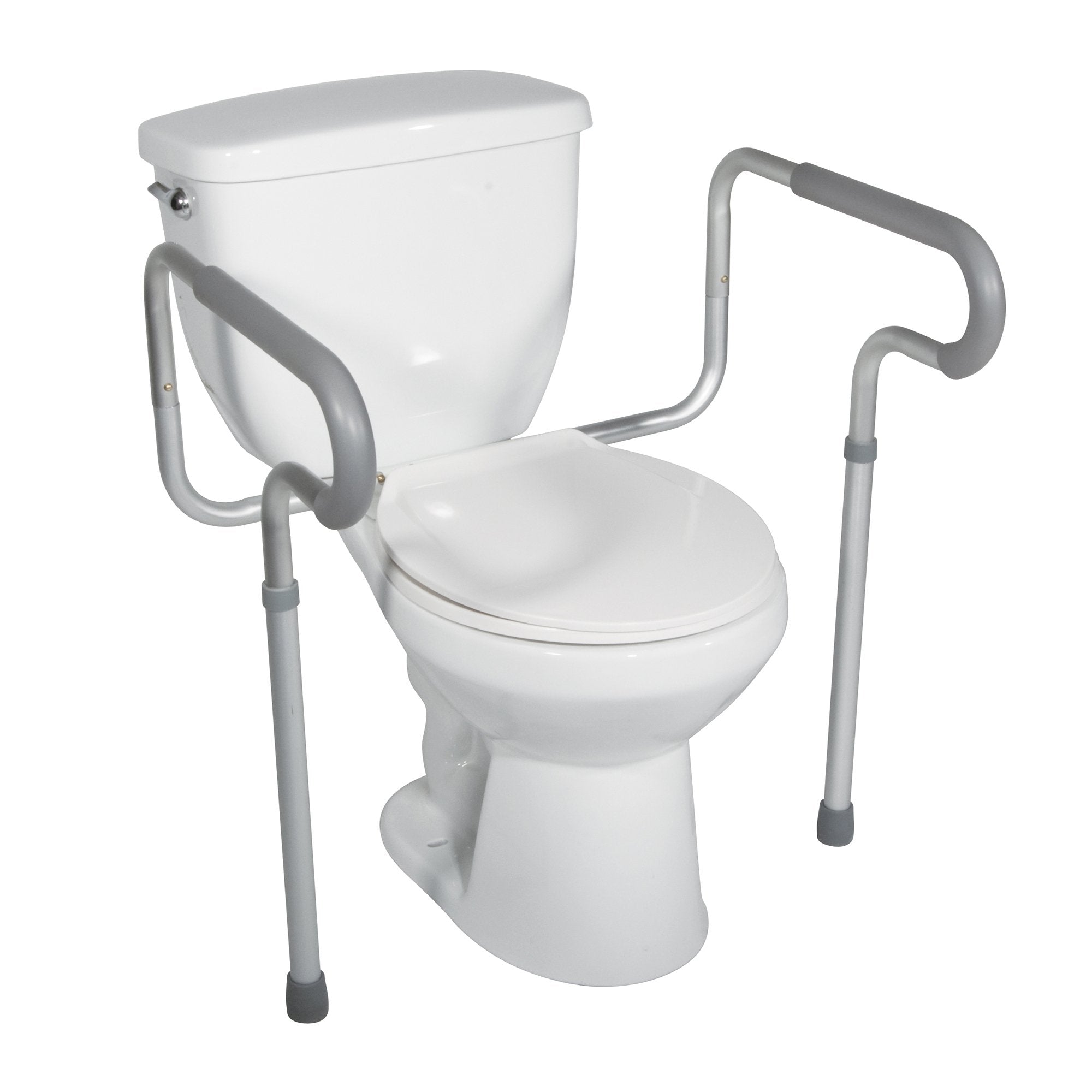 drive Assembled Toilet Safety Frame-Toilet Safety Rail drive White / Gray Aluminum