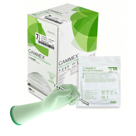 Gammex Non-Latex PI Polyisoprene Surgical Underglove, Size 7.5, Green-Surgical Underglove GAMMEX Non-Latex PI Underglove Size 7.5 Sterile Polyisoprene Standard Cuff Length Micro-Textured Green Chemo Tested