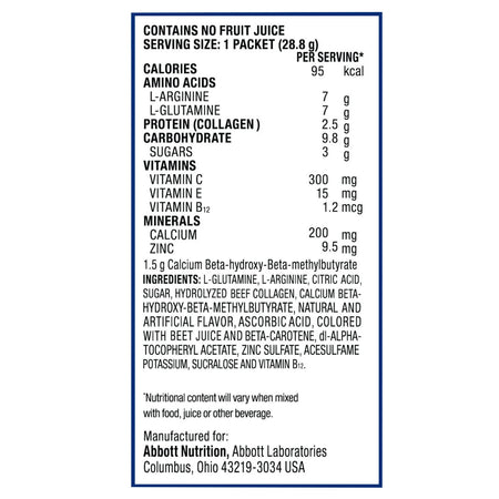 Juven Fruit Punch Therapeutic Nutrition Powder for Wound Healing-Oral Supplement Juven Fruit Punch Flavor Powder 1.01 oz. Individual Packet