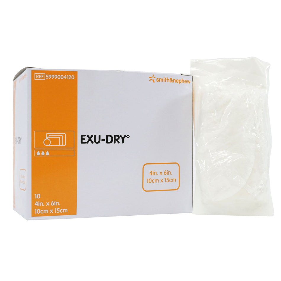 Smith & Nephew Exu-Dry Anti-Shear Super Absorbent Dressing, 4 x 6 inch-Super Absorbent Dressing EXU-DRY Anti-Shear 4 X 6 Inch Rectangle