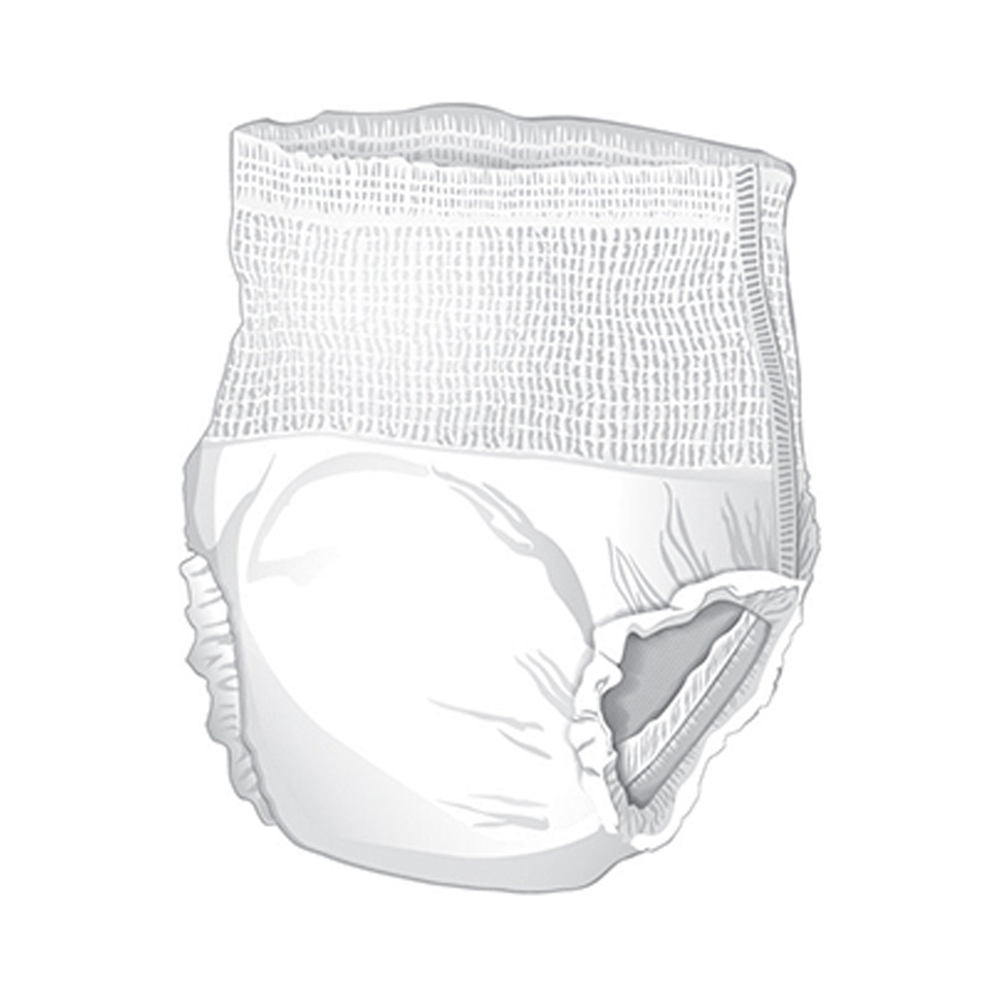 McKesson Classic Light Absorbency Incontinence Underwear, Large-Unisex Adult Absorbent Underwear McKesson Classic Pull On with Tear Away Seams Large Disposable Light Absorbency