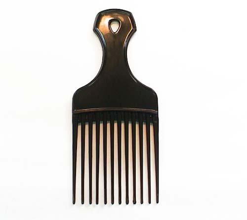 Cardinal Hair Pick, Medium-Hair Pick Cardinal Medium Black Polypropylene