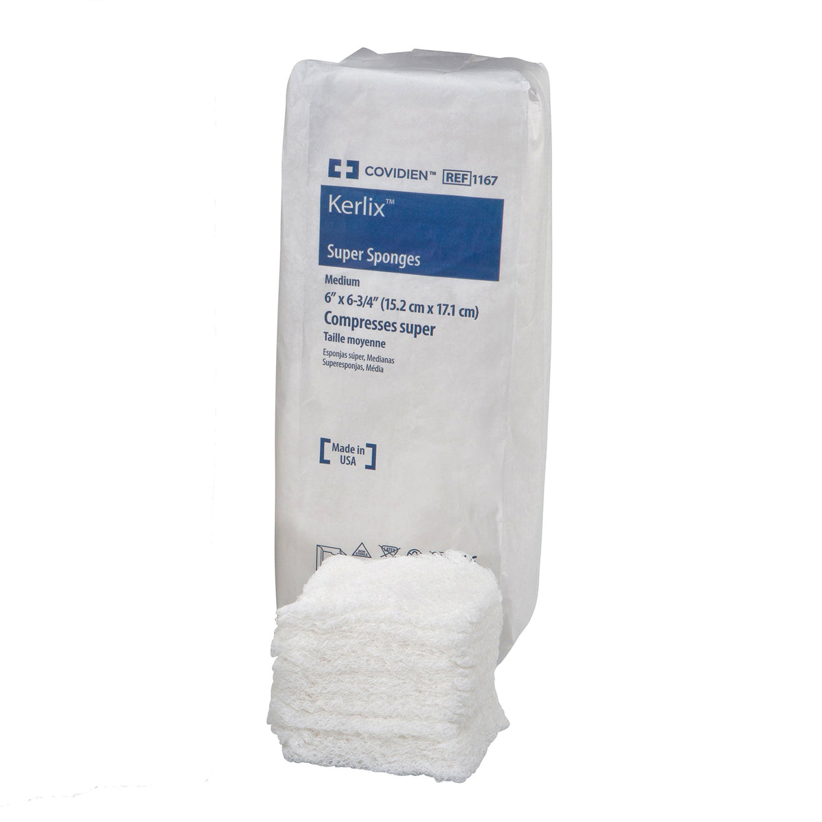 Kerlix USP Type VII Fluff Dressing, 6 x 6-3/4 Inch, 6-Ply-Fluff Dressing Kerlix 6 X 6-3/4 Inch 12-Ply NonSterile 100 per Pack