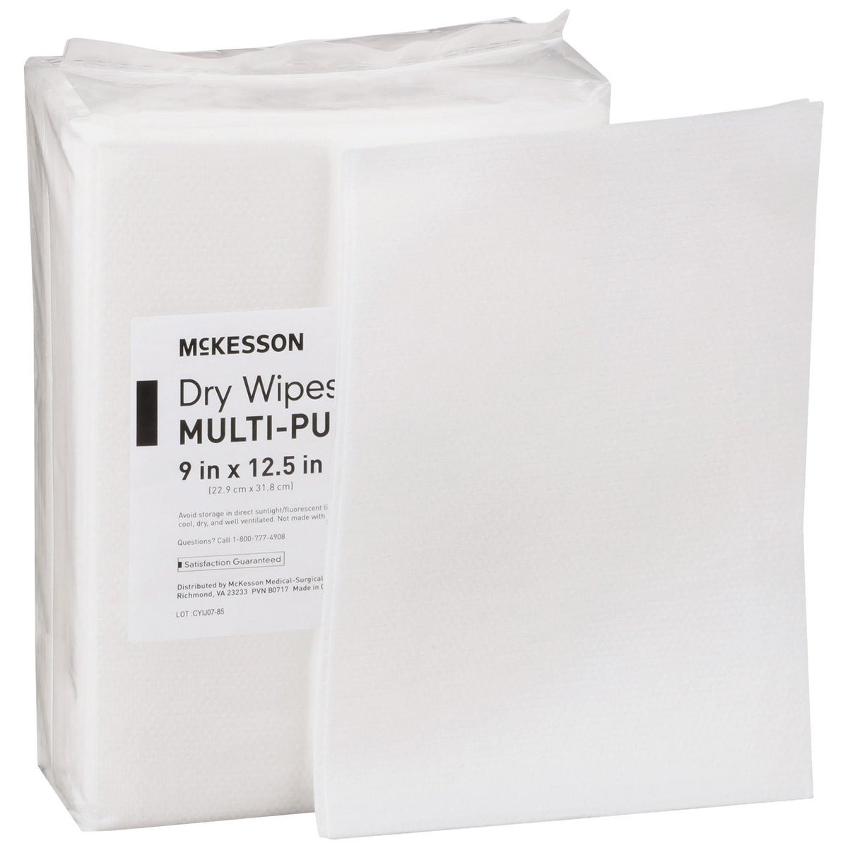 McKesson Task Wipe-Task Wipe McKesson Medium Duty White NonSterile 9 X 12-1/2 Inch Disposable