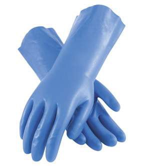 PIP Assurance Straight Cuff Utility Glove, Large-Utility Glove PIP Assurance Large Nitrile Blue 13 Inch Straight Cuff NonSterile