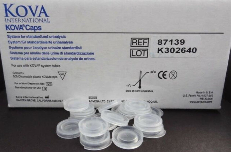 Kova Snap Cap Urinalysis Cap-KOVA Plastics Urinalysis Cap Plastic Snap Cap Natural For KOVA Plastics Super 87137 and Economy 87137E Urinalysis Tubes NonSterile