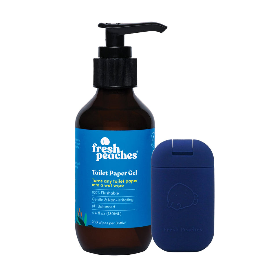 Fresh Peaches Toilet Paper Gel Starter Set - Wet Wipe Alternative-Toilet Paper Gel Starter Set Fresh Peaches� For Toilet Paper