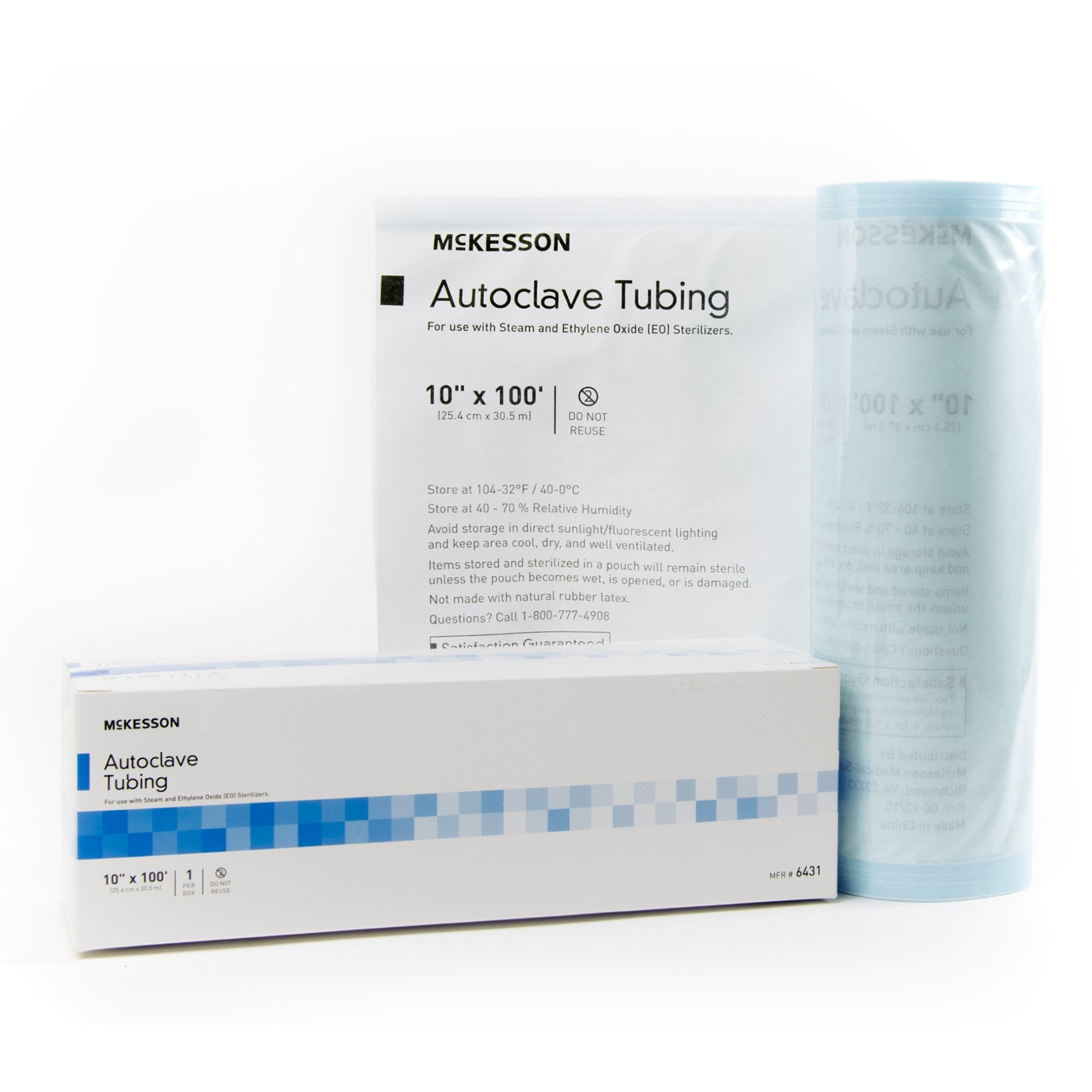 McKesson Sterilization Tubing for Steam and Ethylene Oxide (EO) Sterilizers-McKesson Sterilization Tubing 10 Inch X 100 Foot