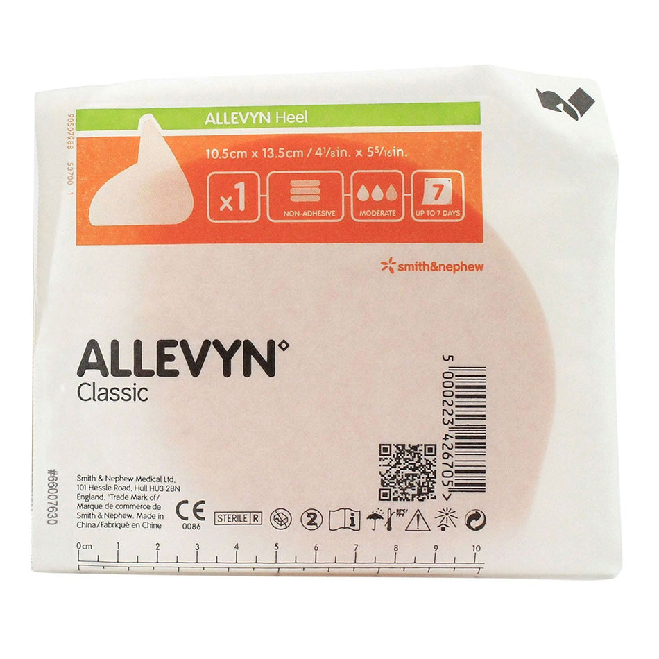 Allevyn Nonadhesive without Border Foam Dressing, 10.5 x 13.5 Centimeter-Foam Dressing Allevyn Heel 4-1/2 X 5-1/2 Inch Without Border Film Backing Nonadhesive Heel Sterile