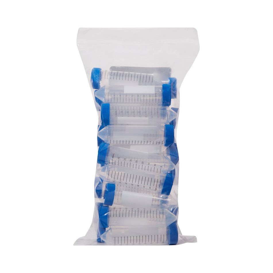 McKesson Centrifuge Tube, 50 mL, 30 x 115 mm-McKesson Centrifuge Tube Plain 50 mL Screw Cap Polypropylene Tube