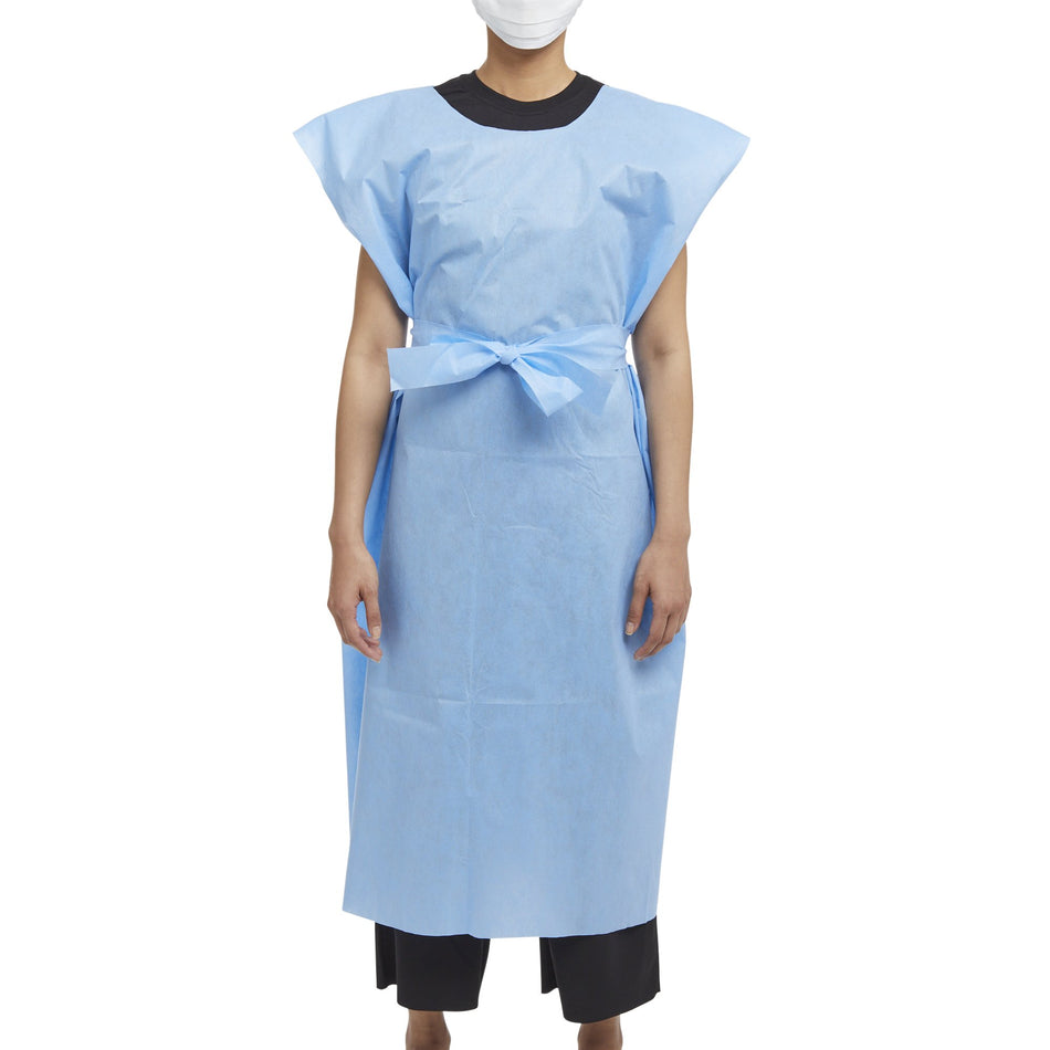 HPK Industries Patient Exam Gown-Patient Exam Gown X-Large Blue Disposable