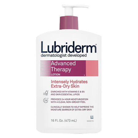 Lubriderm Advanced Therapy Moisturizer-Hand and Body Moisturizer Lubriderm Advanced Therapy 16 oz. Pump Bottle Scented Lotion