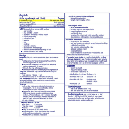 NyQuil Severe Cold & Flu Liquid Honey Flavor-Cold and Cough Relief NyQuil Liquid 12 oz.