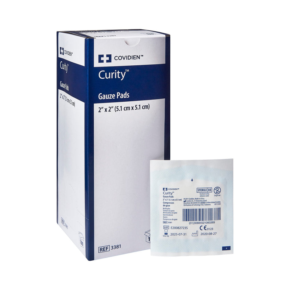 Curity� Sterile Gauze Sponge, 2 x 2 Inch, 12-Ply-Gauze Sponge Curity� 2 X 2 Inch 12-Ply Sterile 1 per Pack