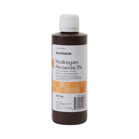 McKesson Hydrogen Peroxide Antiseptic, 4 oz. Bottle-Antiseptic McKesson Brand Topical Liquid 4 oz. Bottle