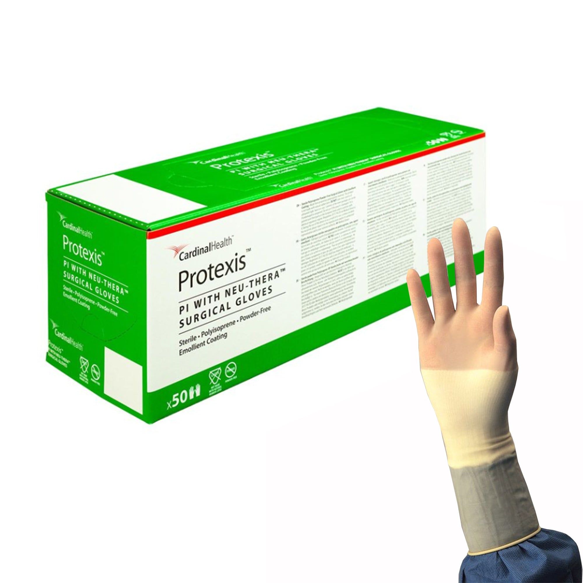 Protexis PI with Neu-Thera Polyisoprene Surgical Glove, Size 6.5, Ivory-Surgical Glove Protexis PI with Neu-Thera Size 6.5 Sterile Polyisoprene Standard Cuff Length Smooth Ivory Not Chemo Approved