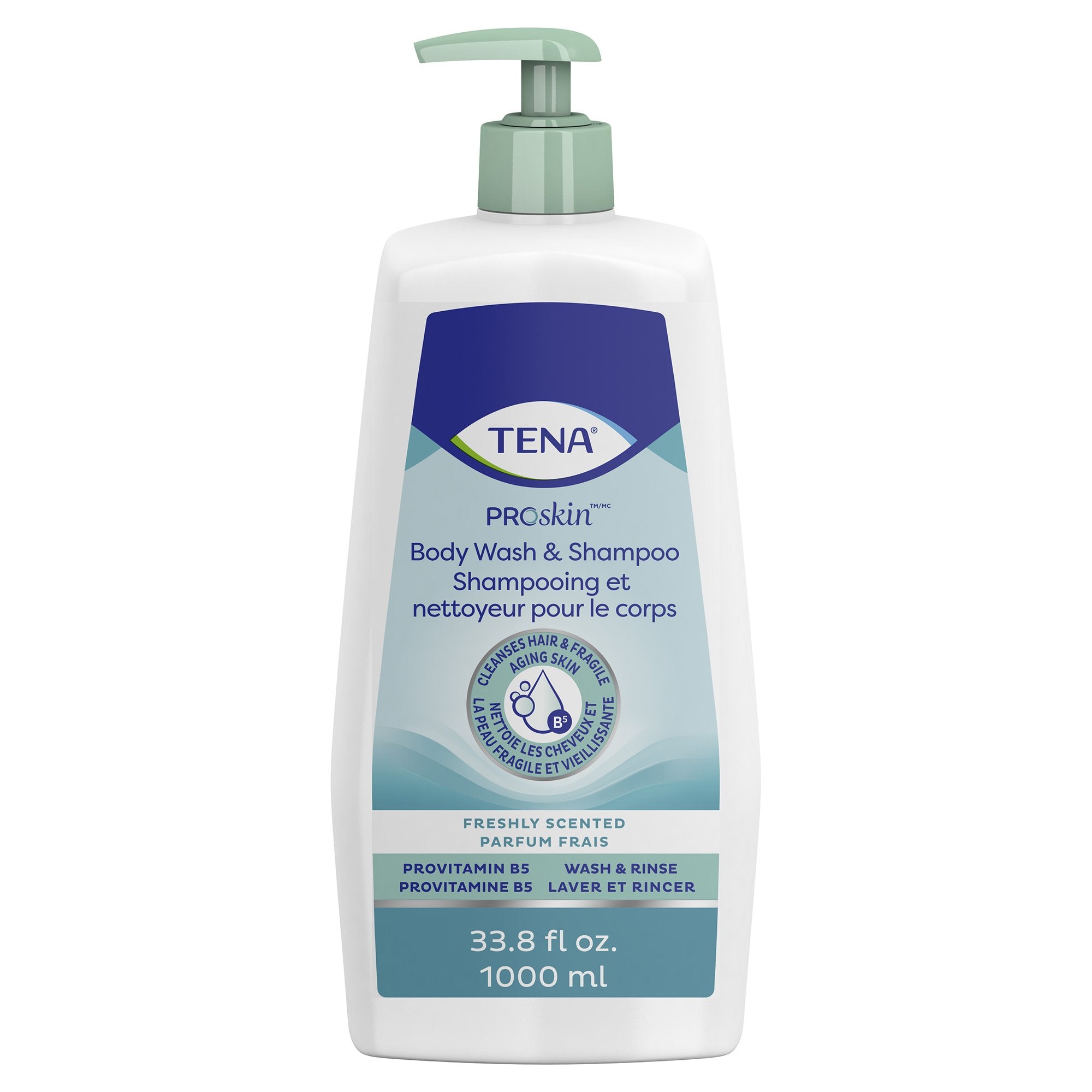 Tena Unscented Shampoo and Body Wash, Pump Bottle, 1,000 mL-Shampoo and Body Wash TENA ProSkin 33.8 oz. Pump Bottle Unscented