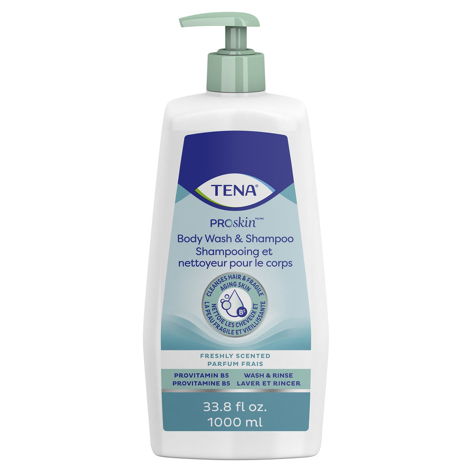 Tena Unscented Shampoo and Body Wash, Pump Bottle, 1,000 mL-Shampoo and Body Wash TENA ProSkin 33.8 oz. Pump Bottle Unscented