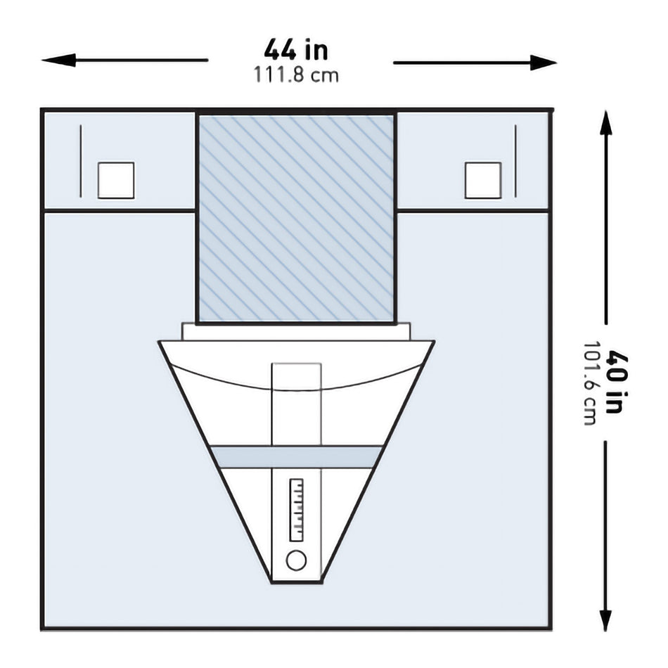 McKesson Sterile Under Buttocks Drape, 44 x 40 Inch-Obstetrics / Gynecology Drape McKesson Under Buttocks Drape 44 W X 40 L Inch Sterile
