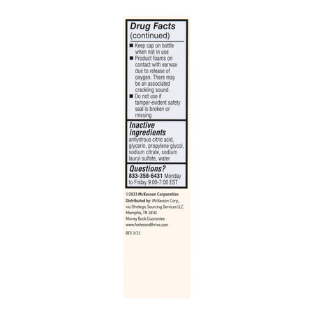 Ear Wax Remover Foster & Thrive™ 0.5 oz. Otic Drops 6.5% Strength Carbamide Peroxide