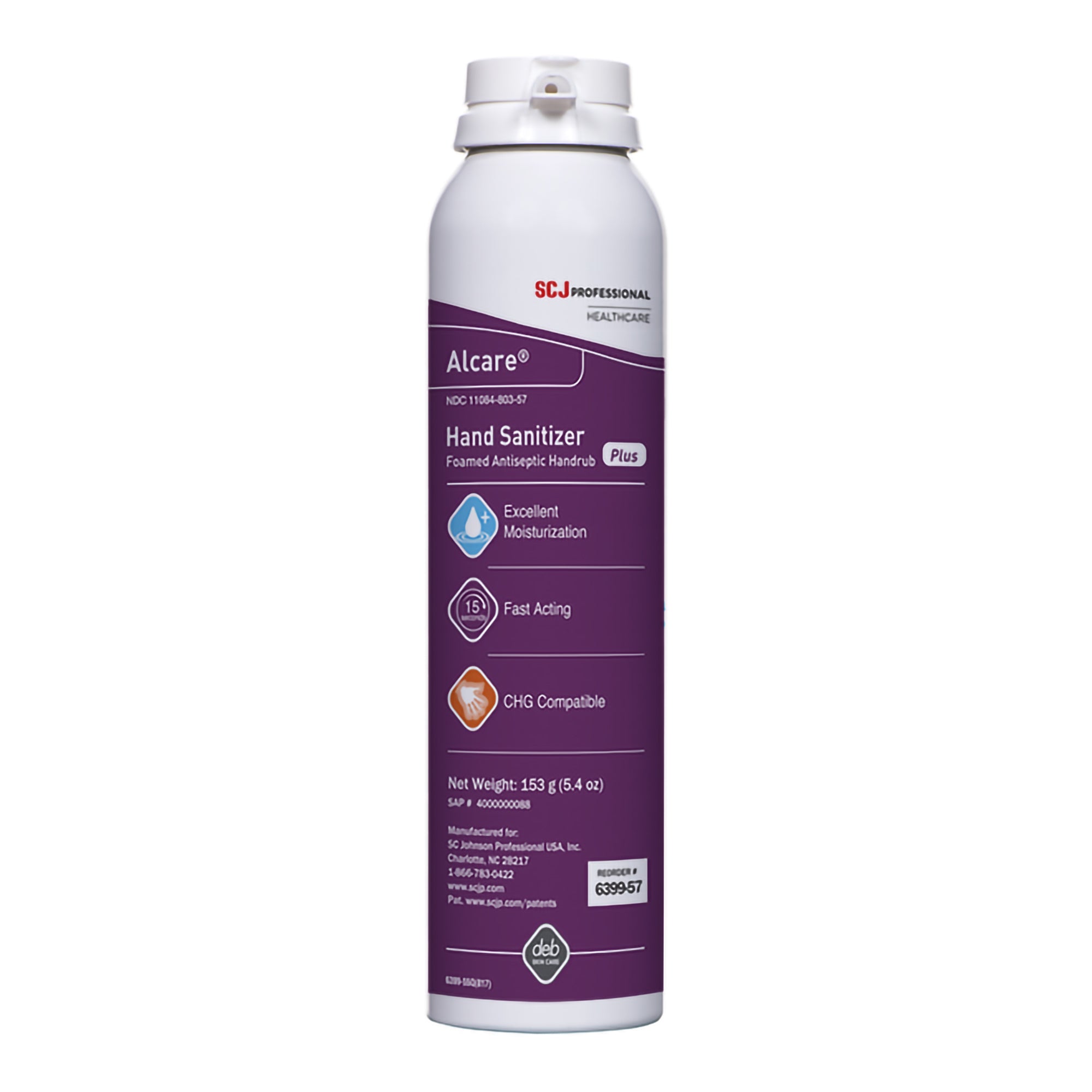 Alcare Plus Hand Sanitizer, 5.4 oz. Foaming Aerosol Can-Hand Sanitizer Alcare Plus 5.4 oz. Ethyl Alcohol Foaming Aerosol Can
