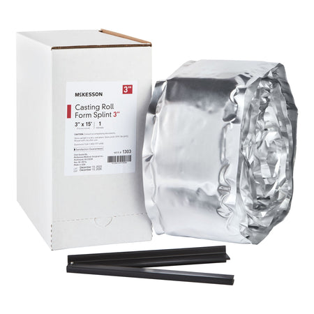 McKesson White Casting Roll Form Splints, 3 Inch x 5 Yard-Padded Splint Roll McKesson 3 Inch X 15 Foot Fiberglass White
