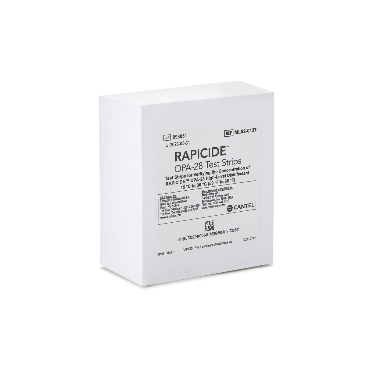Rapicide OPA-28 Test Strips for Verifying Concentration of Rapicide Disinfectant - Instruments>Cleaners and Solutions>Inst...