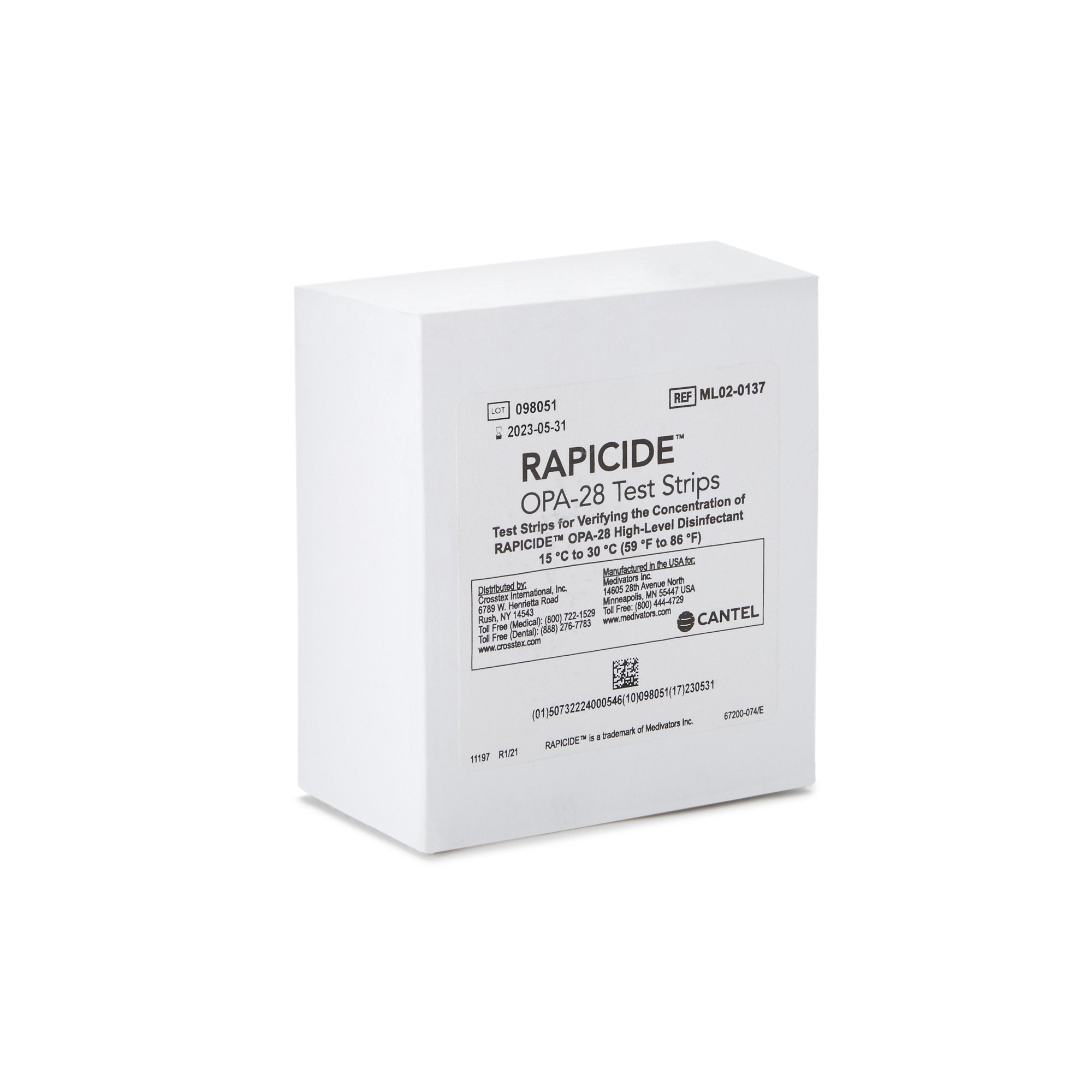 Rapicide OPA-28 Test Strips for Verifying Concentration of Rapicide Disinfectant - Instruments>Cleaners and Solutions>Inst...