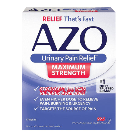 AZO® Maximum Strength Phenazopyridine Urinary Pain Relief - Pharmaceuticals>Over the Counter>Pain Relief - i-Health Inc