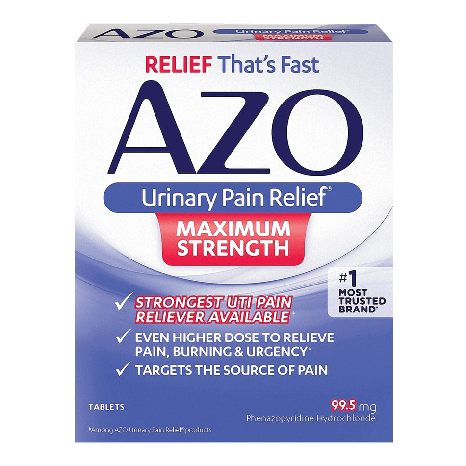 AZO® Maximum Strength Phenazopyridine Urinary Pain Relief - Pharmaceuticals>Over the Counter>Pain Relief - i-Health Inc