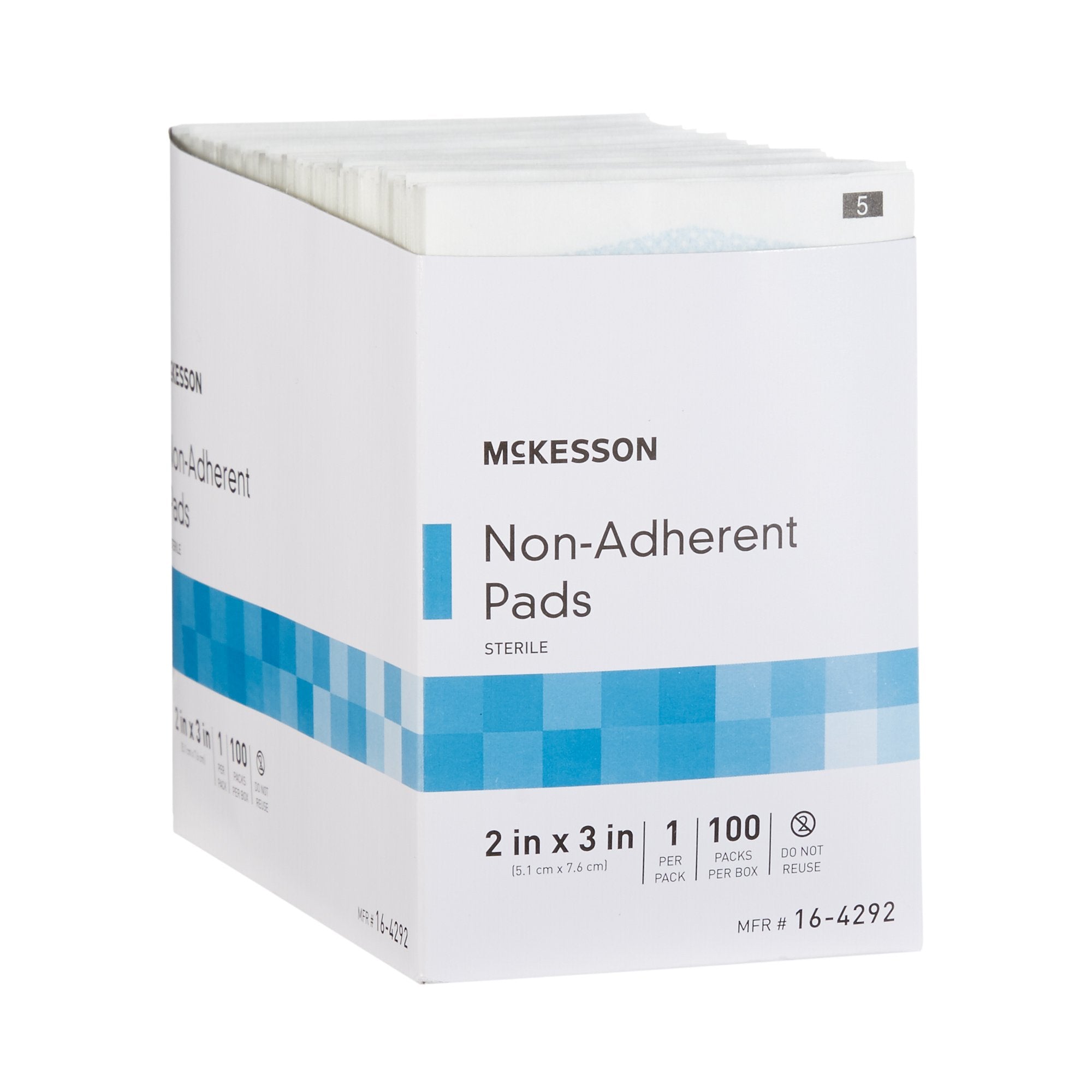 McKesson Nonadherent Dressing, 2 x 3 Inch-Non-Adherent Dressing McKesson 2 X 3 Inch Sterile 100 per Pack