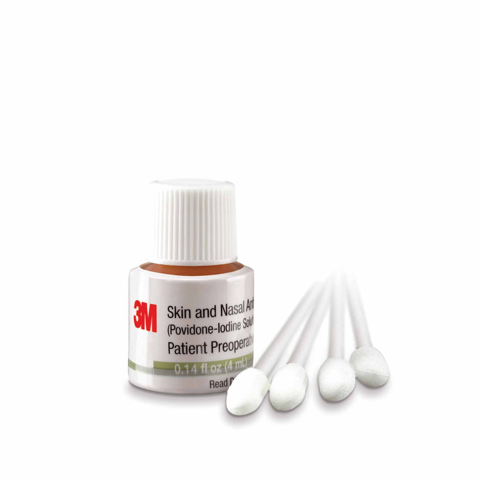 3M Skin and Nasal Antiseptic-Skin and Nasal Antiseptic 3M 4 mL Bottle 5% Strength Povidone-Iodine NonSterile