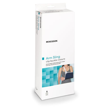 McKesson Arm Sling, 6-1/2 x 16-1/2 Inch-Arm Sling McKesson Buckle Closure / Adjustable Strap Medium