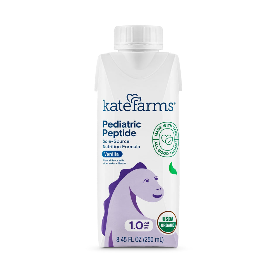 Kate Farms® Pediatric Peptide 1.0 Sole-Source Nutrition Formula, Vanilla 8.45-oz - Nutritionals and Feeding Supplies>Nutri...