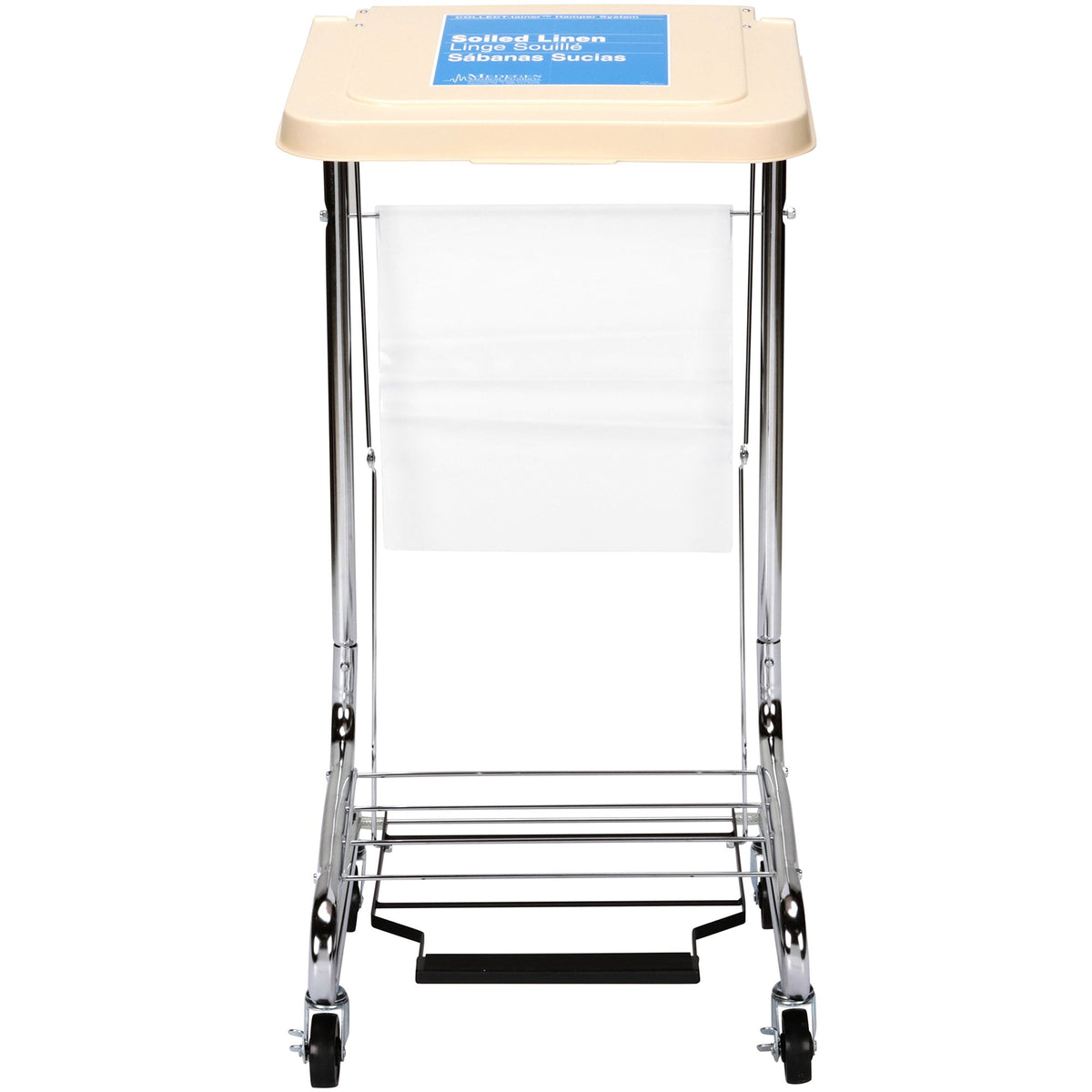 McKesson Hamper Stand-Hamper Stand McKesson Soiled Linen Rectangular Opening 30 to 33 gal. Capacity Foot Pedal Self-Closing Lid