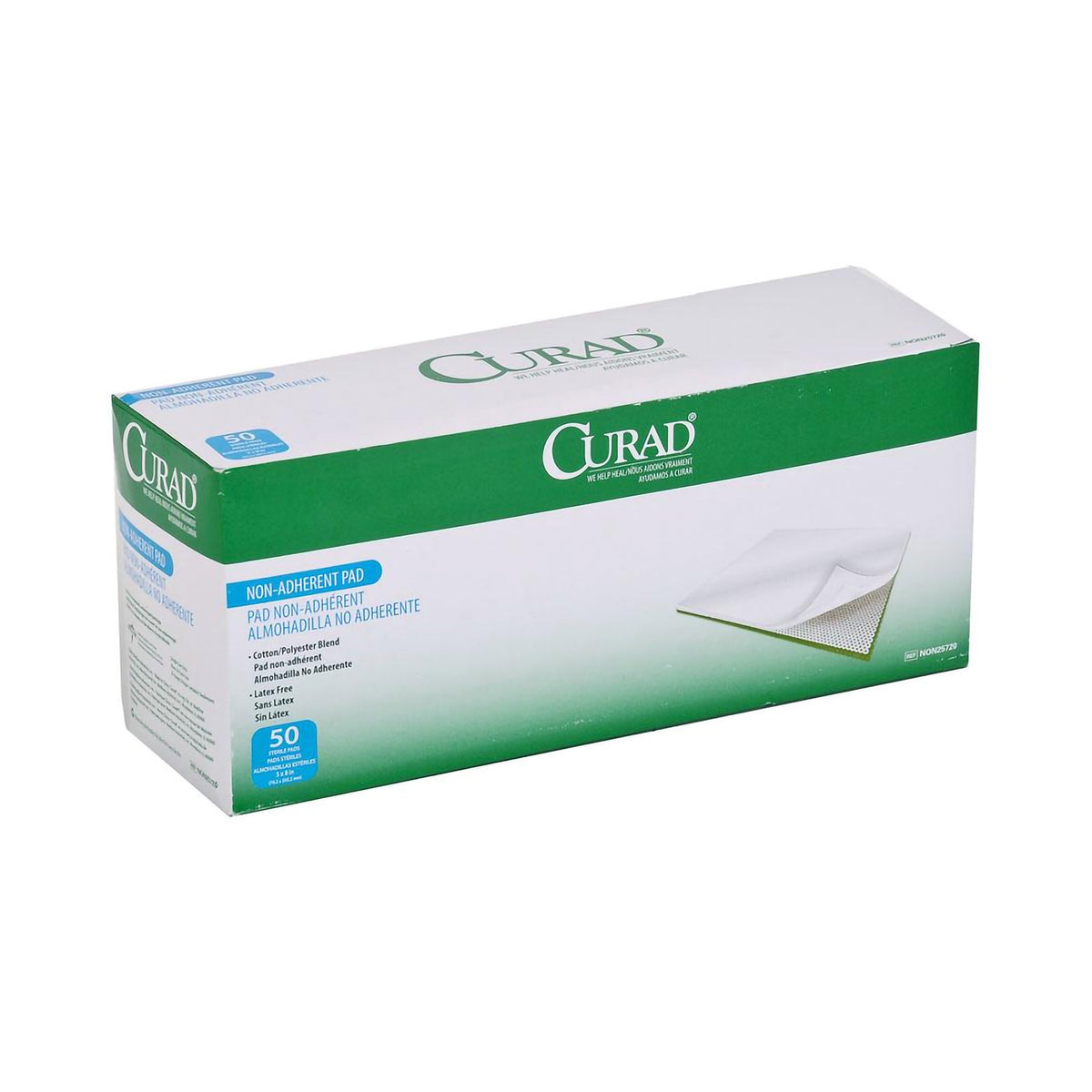 Curad Nonadherent Dressing, 3 x 8 Inch-Non-Adherent Dressing Curad 3 X 8 Inch Sterile 50 per Pack