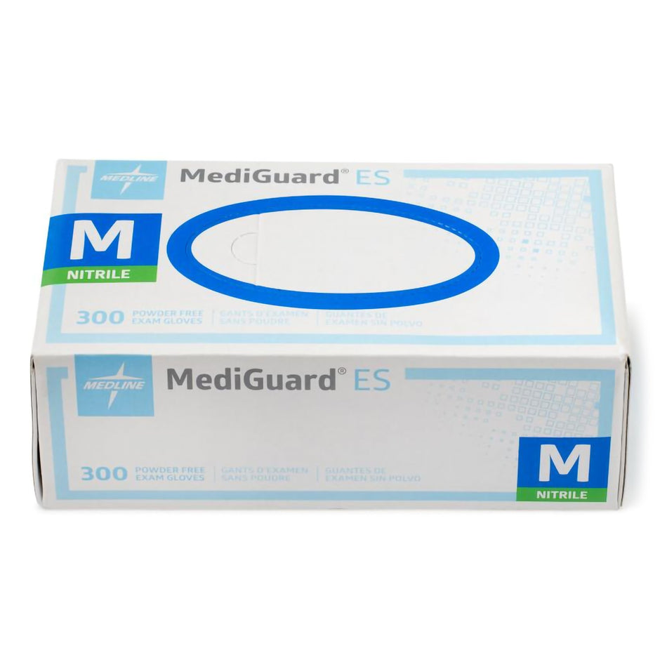 MediGuard� ES Nitrile Exam Glove, Medium, Blue-Exam Glove MediGuard� ES Medium NonSterile Nitrile Standard Cuff Length Textured Fingertips Blue Not Rated