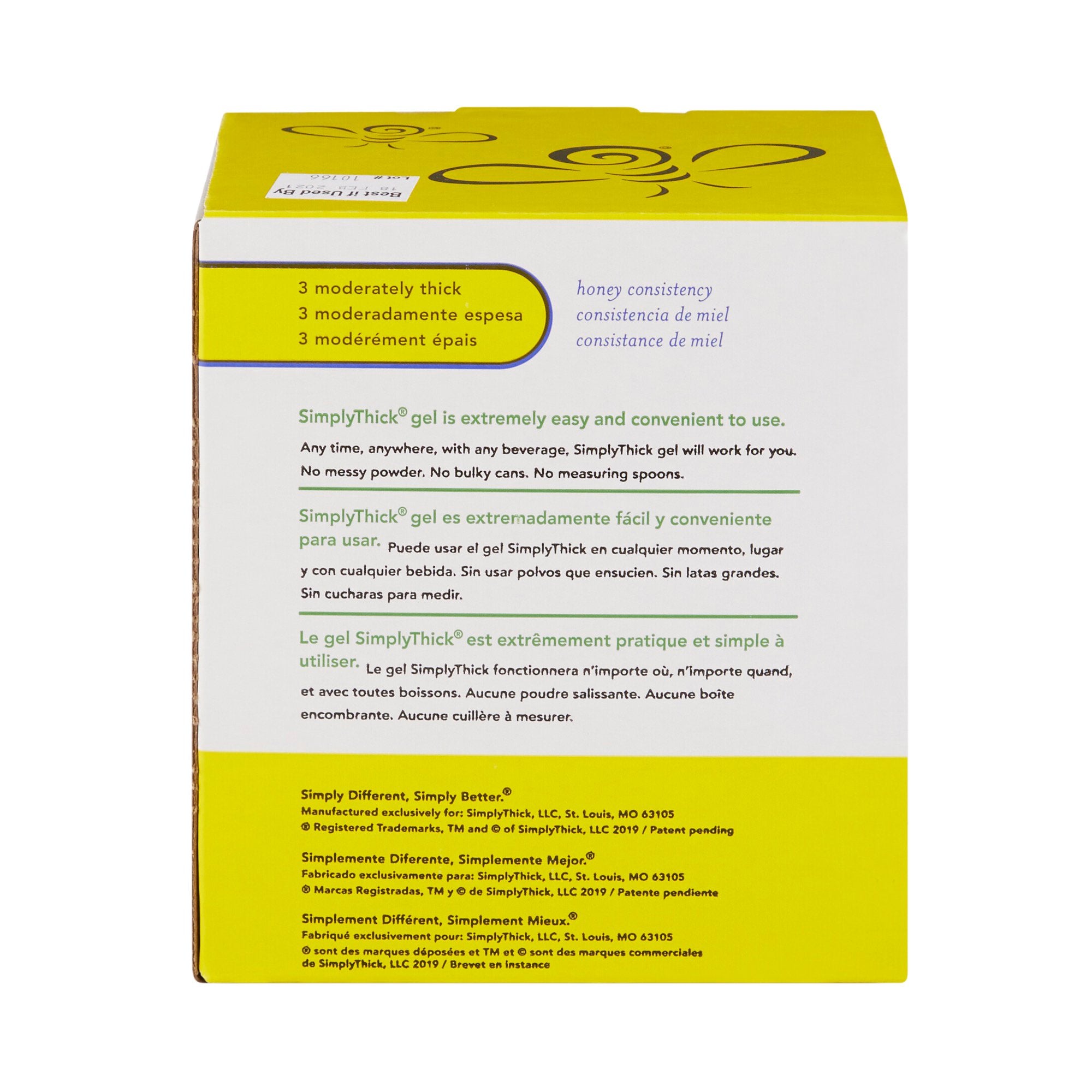 EasyMix SimplyThick Food Thickener, Honey Consistency, 12-gram Packet-Food and Beverage Thickener SimplyThick Easy Mix 12 Gram Individual Packet Unflavored Gel IDDSI Level 3 Moderately Thick/Liquidized