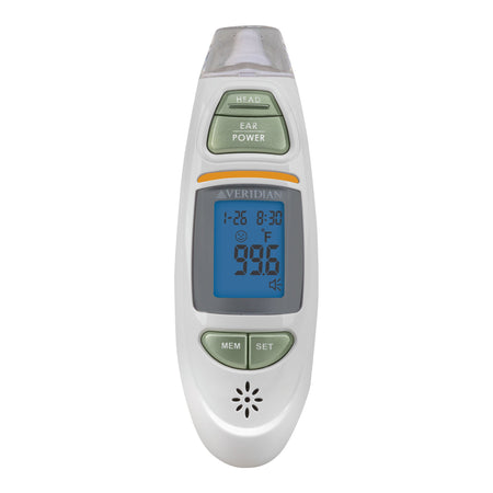 Veridian Infrared Thermometer, Tympanic Ear Digital Talking Thermometer-Non-Contact Skin Surface Thermometer Veridian Infrared Skin Probe Handheld