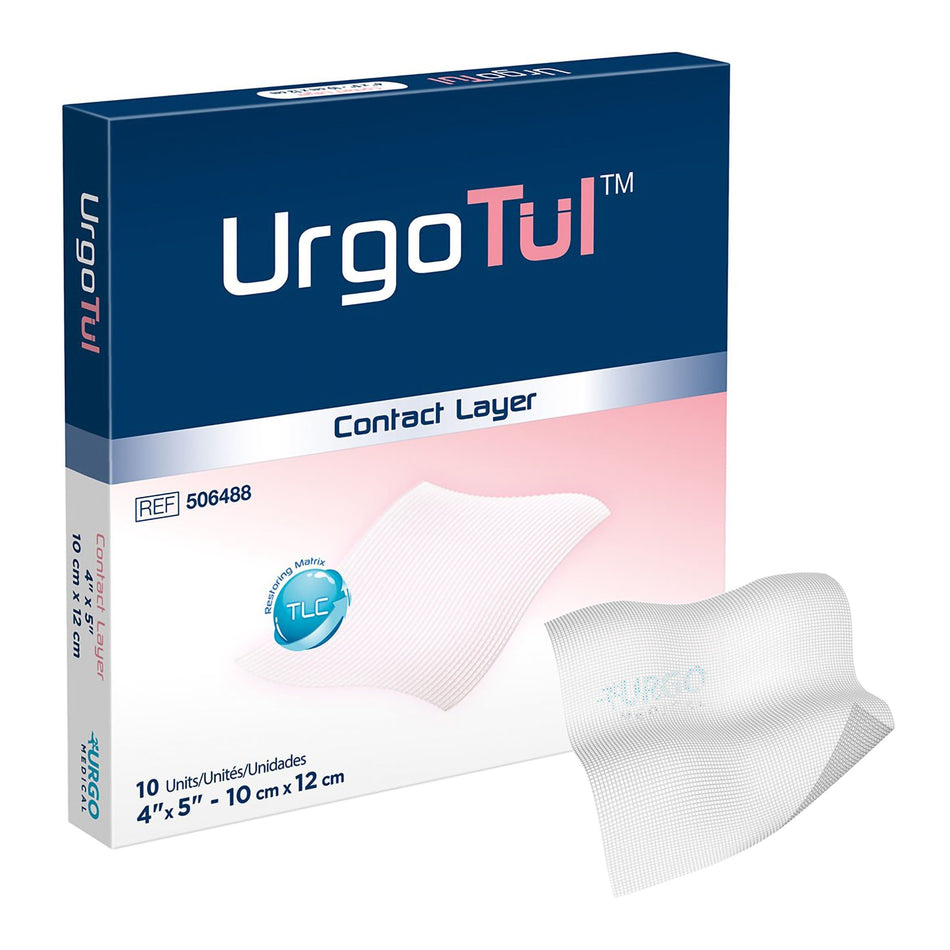 UrgoTul� Impregnated Contact Layer Dressing, 4 x 5 Inch-Impregnated Contact Layer Dressing UrgoTul� 4 X 5 Inch Sterile