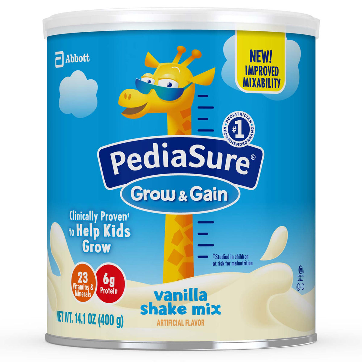 PediaSure® Grow & Gain Shake Mix, Vanilla, 14.1-ounce can - Nutritionals and Feeding Supplies>Nutritionals>Infant & Pediat...