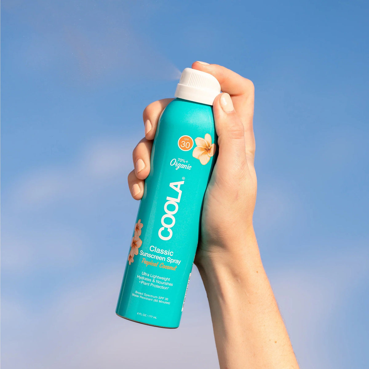 Coola® Clear Body Sunscreen Spray SPF 30 Tropical Coconut Scent, 6-ounce Can - Personal Hygiene>Skin Care>Sunscreens - COO...