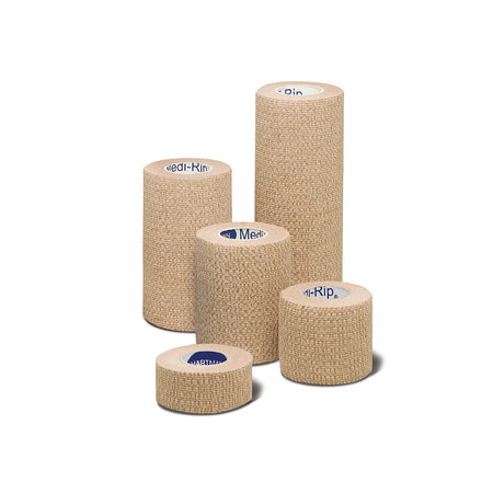 Medi-Rip Self-adherent Closure Cohesive Bandage, 4 Inch x 5 Yard-Cohesive Bandage Medi-Rip 4 Inch X 5 Yard Self-Adherent Closure Tan NonSterile Standard Compression