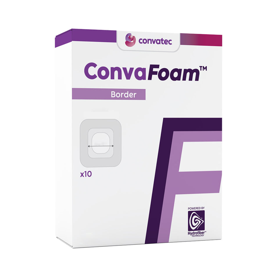 ConvaFoam� Border Silicone Adhesive Foam Dressing, 5 x 5 Inch-Foam Dressing ConvaFoam� Border 5 X 5 Inch With Border Film Backing Silicone Adhesive Square Sterile