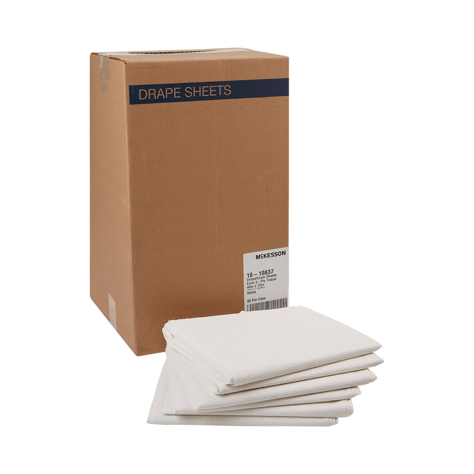 McKesson Sterile Physical Exam Drape, 40 x 72 Inch-General Purpose Drape McKesson Physical Exam Drape 40 W X 72 L Inch NonSterile