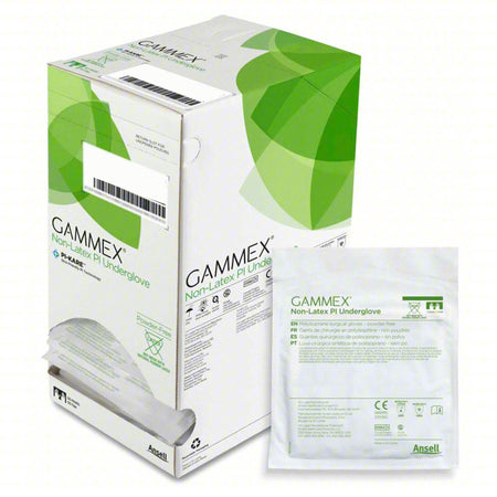 Gammex Non-Latex PI Polyisoprene Surgical Underglove, Size 8.5, Green-Surgical Underglove GAMMEX Non-Latex PI Underglove Size 8.5 Sterile Polyisoprene Standard Cuff Length Micro-Textured Green Chemo Tested