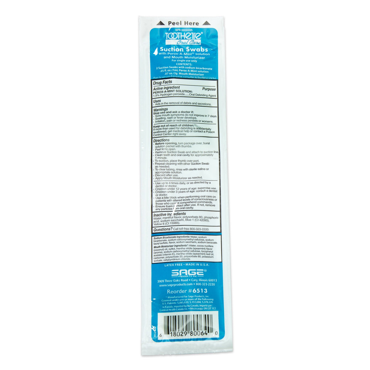 Toothette Suction Swab Kit-Suction Swab Kit Toothette NonSterile