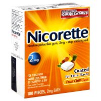 Nicorette Stop Smoking Aid Gum 2 mg Fruit Chill-Stop Smoking Aid Nicorette 2 mg Strength Gum